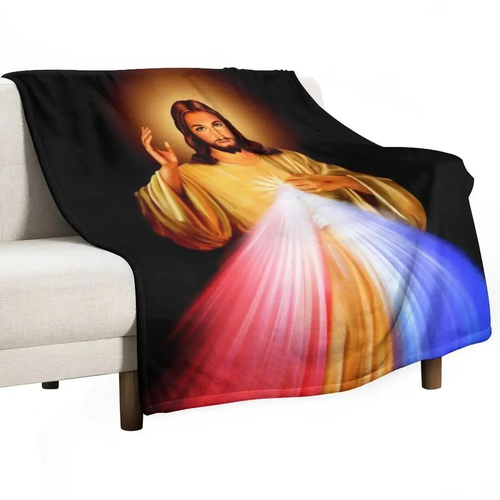 The Divine Mercy, Jesus I trust in You, Saint Faustina, Divine Mercy Throw Blanket christmas decoration Hair Blankets 75X95CM