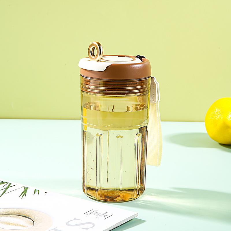 Water bottle modern simple plastic cup outdoor sports portable cup PP material direct drinking plastic coffee cup wholesale