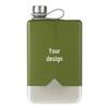 Silver Green Black White Whiskey Flask - Portable, Food Grade 304 Stainless Steel