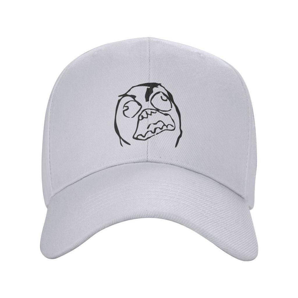 Rage Guy Face Funny Baseball Caps Fashion Men Women Hats Adjustable Cap Streetwear Baseball Hat Casquette