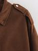 European & American Women's Suede Texture Jacket Coat