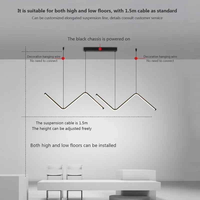 Lampă suspendată cu LED modernă pentru sufragerie, restaurant, bucătărie, birou, cafenea, lampă suspendată pentru interior, candelabru auriu negru