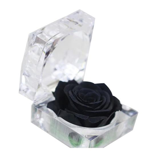 Romantic Ring Box Handmade Plastic Nice-looking Forever Rose Jewelry Box for Anniversary