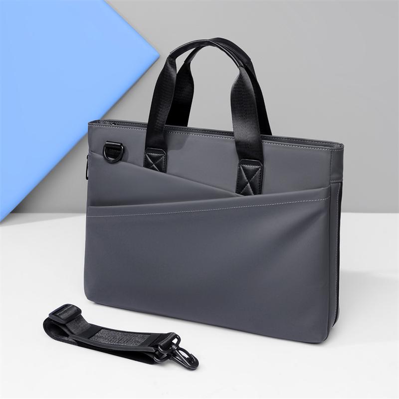 Men's Business Briefcase Large Capacity Handbag Oxford Crossbody Bag Commuter Shoulder Computer Bag