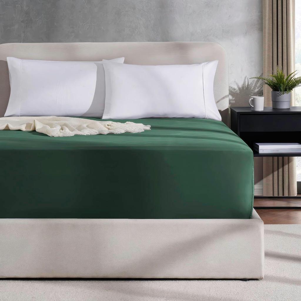 1PC Comfortable Fitted Sheet, Suitable for All Season, Hotel Luxury Bed Linens,30cm Deep Pocket Mattress Cover,Ideal for Women, Men, Seniors,Teenagers