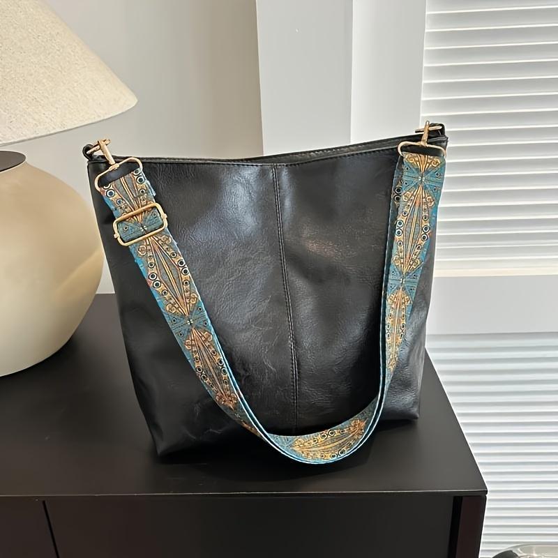 Crossbody Bag Brown PU Cute Style Bohemian, Commuting, Shopping Bag Birthday Gift for Mother Daughter Best Friend