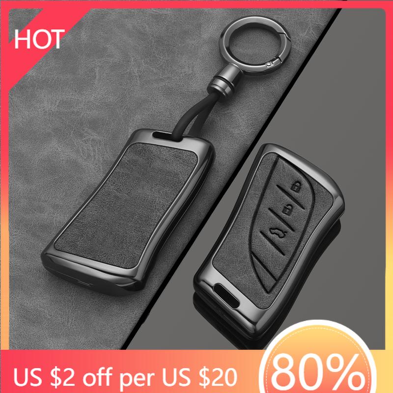 Styling Mouldings Alloy Style Car Key Case Cover Shell Fob For Lexus NX ES UX US RC LX GX IS RX 200 250h 350h LS 450h 260h 300h
