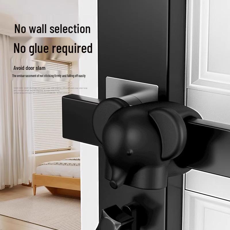 Anti-Collision Silicone Rubber Door Stopper - Punch-Free, Soft, Fixed Rear Door Handle Protection