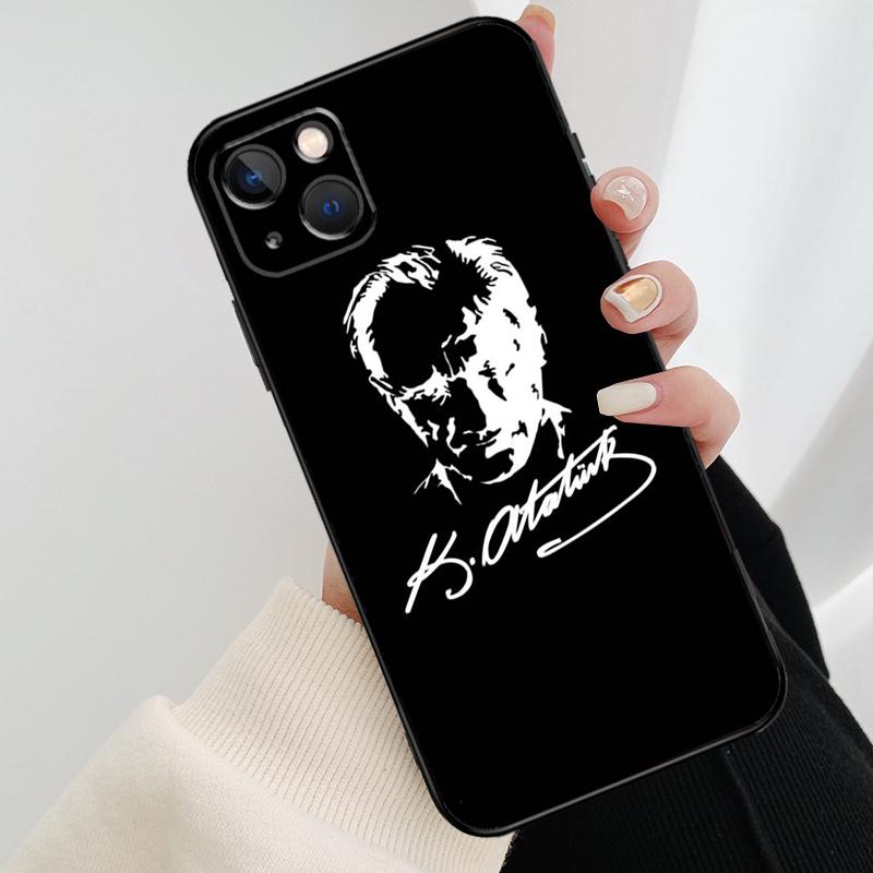 Turkey Mustafa Kemal Ataturk Phone Case For iPhone 17 Pro Max 16 15 14 11 12 13 Pro Max mini 15 16 Plus 16e 17 Air Cover