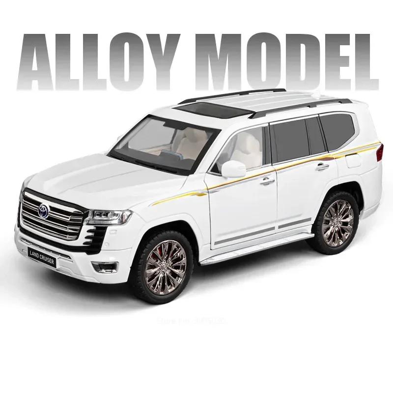 1:18 LAND ROVER Range Rover SV2022 Toys Cars Miniature Models Sound Light Land Cruiser LC300 Doors Opened Vehicle Children Gifts