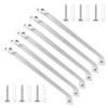Set of 6 Multipurpose Closet Wire Shelf Support Brackets 17Inch Sturdy Stainless Steel With Installation Hardware