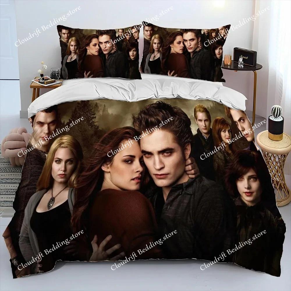 3D The Twilight Saga HD Printed Comforter Bedding Set,Duvet Cover Bed Set Quilt Cover Pillowcase,king Queen Size Bedding Set Kid