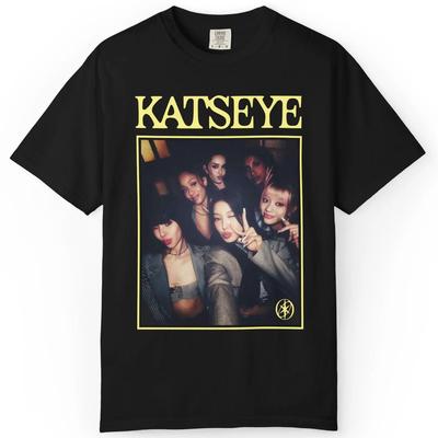 Katseye Unisex-Kurzarm-T-Shirt für Jungen und Mädchen mit K-Pop-Styles wie Megan Daniella Manon Lara Sofia und Yunchae
