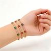 Luxury Flower Tennis Bracelet for Wome Colorful Zircon Floral Charms Tennis Chain Elegant Jewelry Tarnish Free