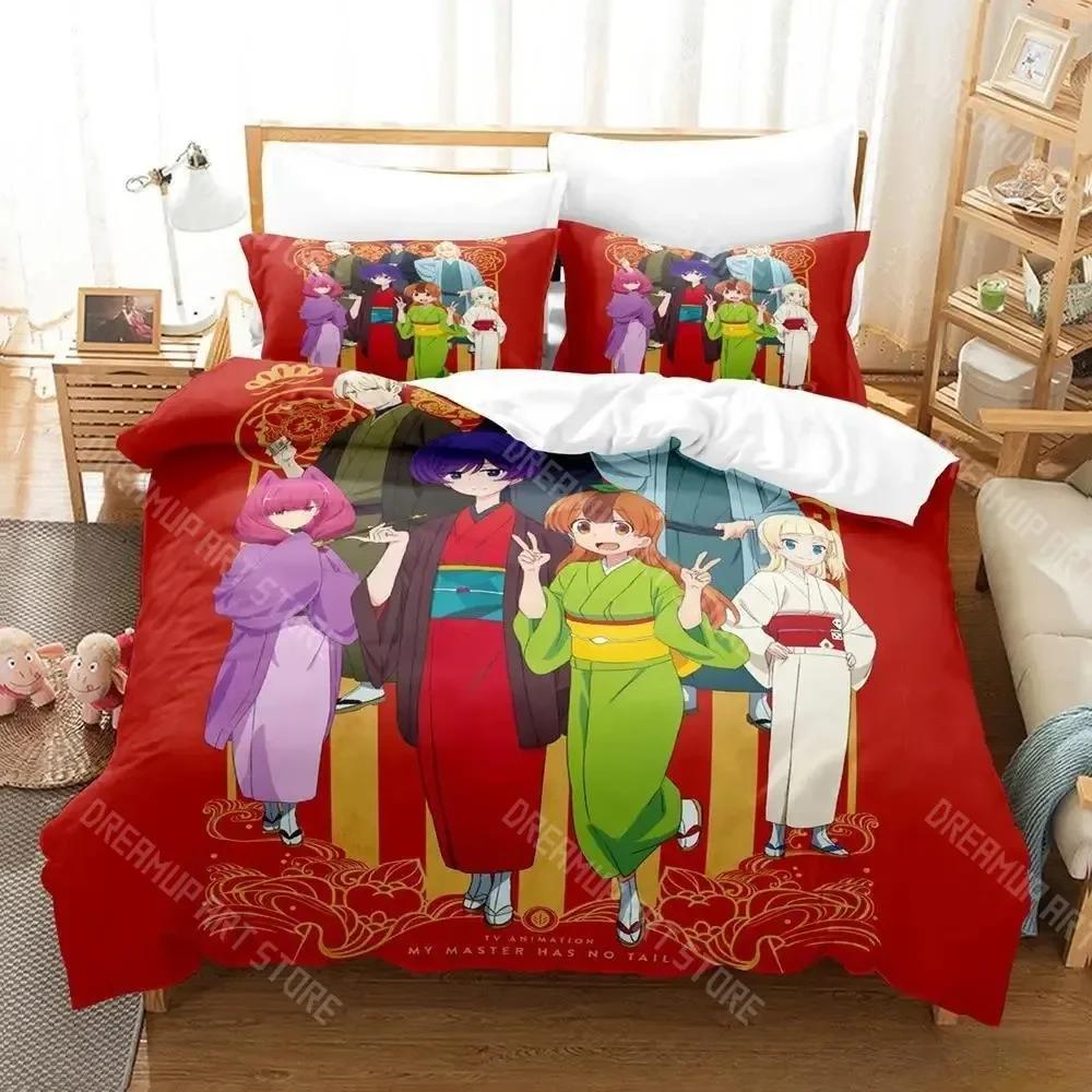 3D Print My Master Has No Tail Anime Bedding Set Single Twin Full Queen King Size Bed Set Adult Kid Bedroom Duvet Cover Sets