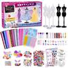 EINS BIS VIER Nähfreies Bekleidungsdesign-Set mit 5 Schaufensterpuppen - Bastelset für Mädchen, Geburtstagsgeschenk