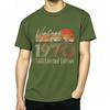 Plus Size Summer For Man Tshirt Vintage 1970 Limited Edition Mountain Sunset Short Sleeve Workout ONeck Top Tees
