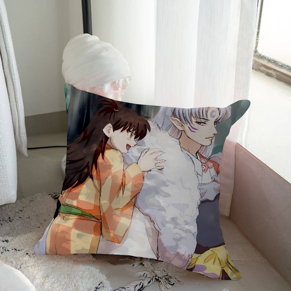 InuY-Yasha Cartoon Animation Pillow Gift Home Office Decoration Pillow Bedroom Sofa Car Cushion CoverPillow Case