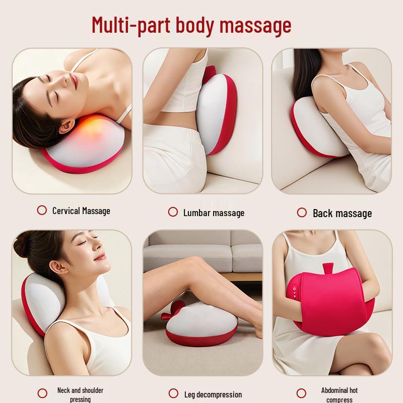 New Year Red Fruit Massage Pillow: Home Back, Cervical, Waist, Shoulder, Neck Apple Massager