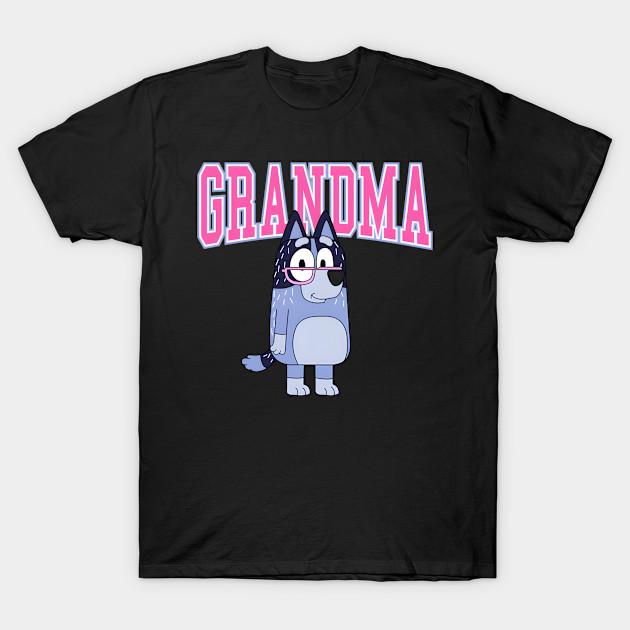 YSM Cotton Tshirt Heren Zwart Print T-shirt Bluey Oma No-Cut Transferpapier Print Katoenen T-shirt 4XL zwart
