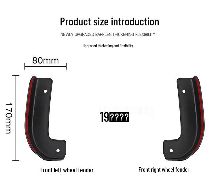 Compatible with 2019 Chevrolet Silverado Fender and Door Bottom Corner
