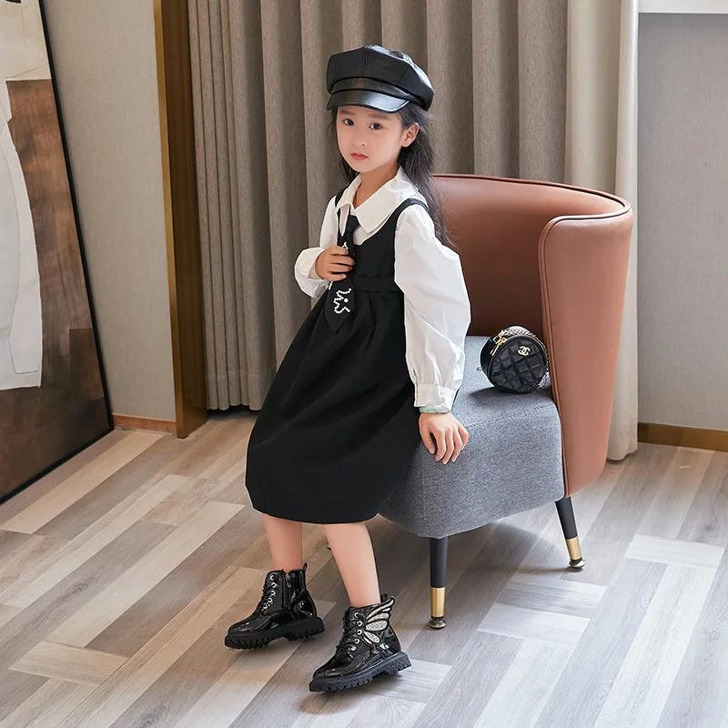 2024 Autumn New Children Shoe Winter Versatile Fashion Boots Soft Sole School Kids Casual Shoes Waterproof Ankle Boots for Women
