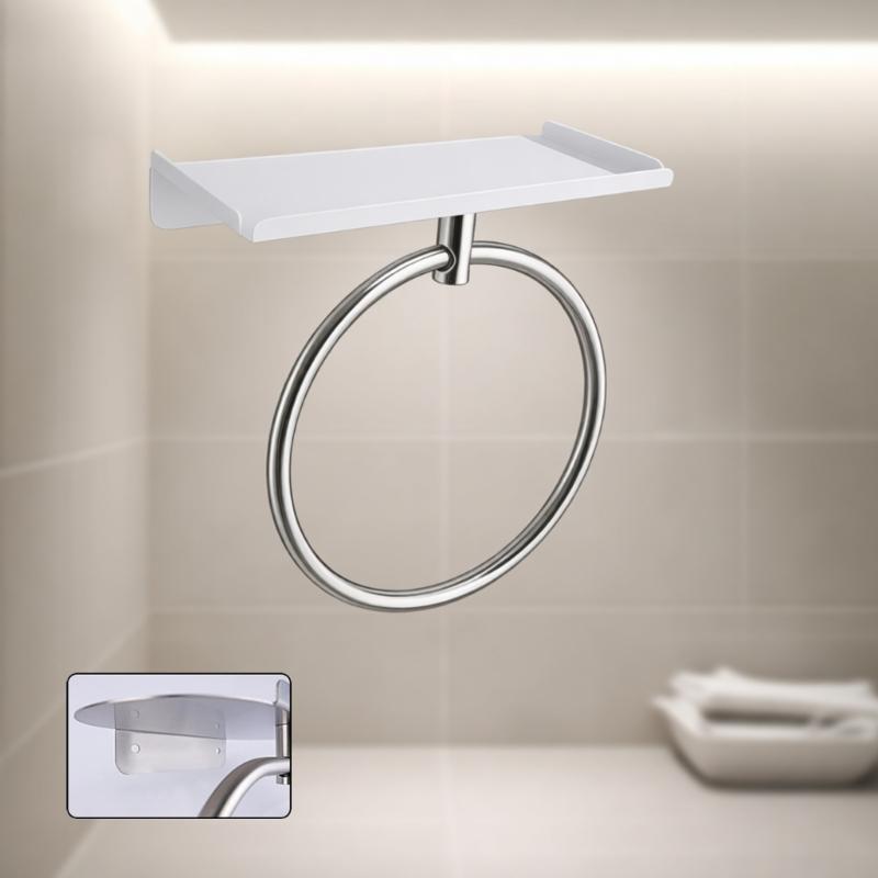 Elegant Brushed Towel Holder Rack For Small Space 180 Degrees Rotate Function 304 Stainless Steel