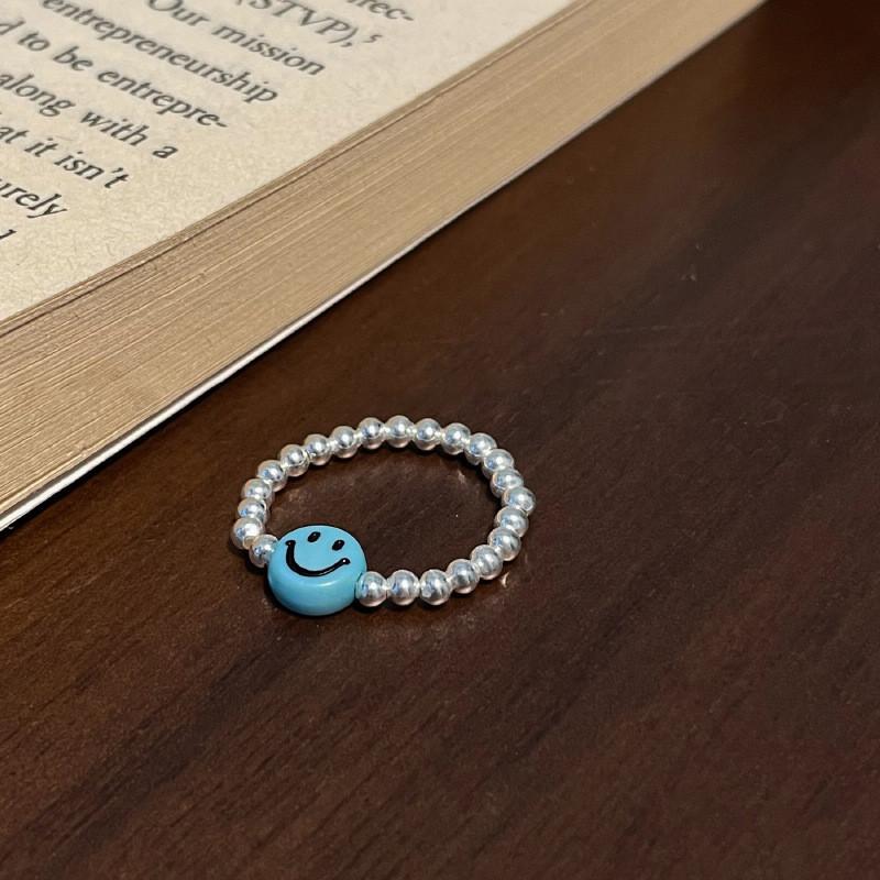

Colorful Eyecatching Smiley Face Ring For Women Featuring Trendy Design Geometric J5331