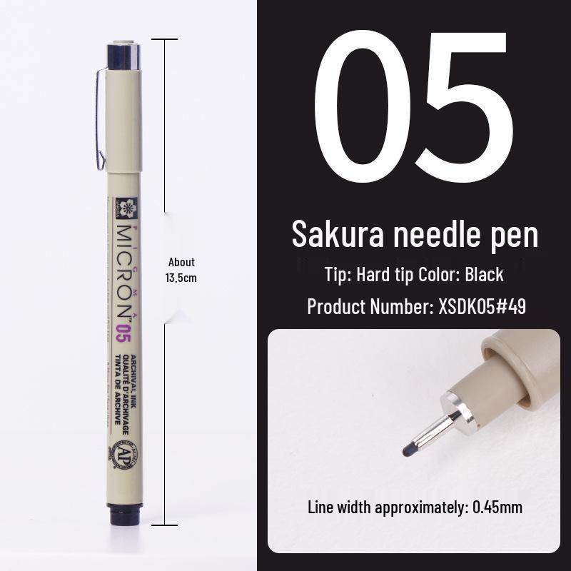 SAKURA Japanischer wasserfester Fineliner für Anime- und Konturzeichnungen