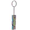 Outdoor Survival Whistle with Keychain Stainless Steel Double Tubes Safety WhistleColorful Titanium