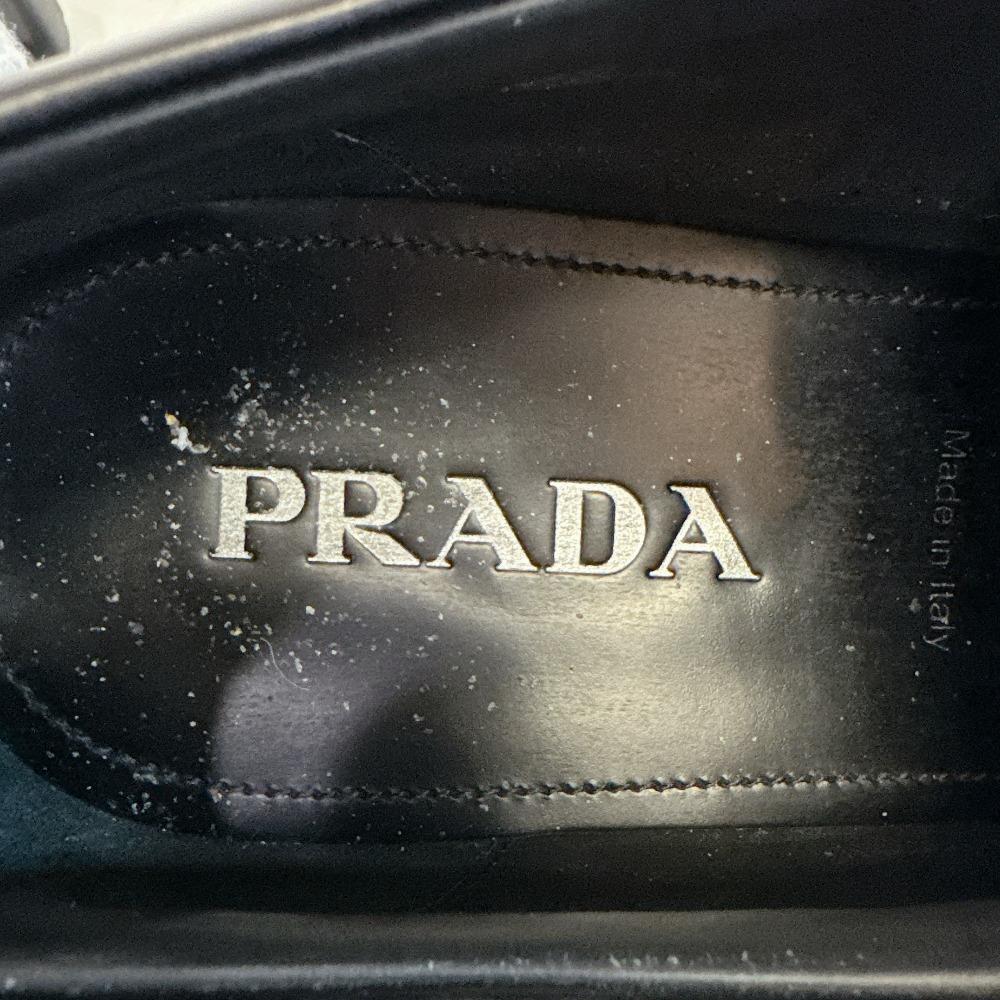 Prada PRADA Monolith Loafers Leather Loafers Black Leather Used