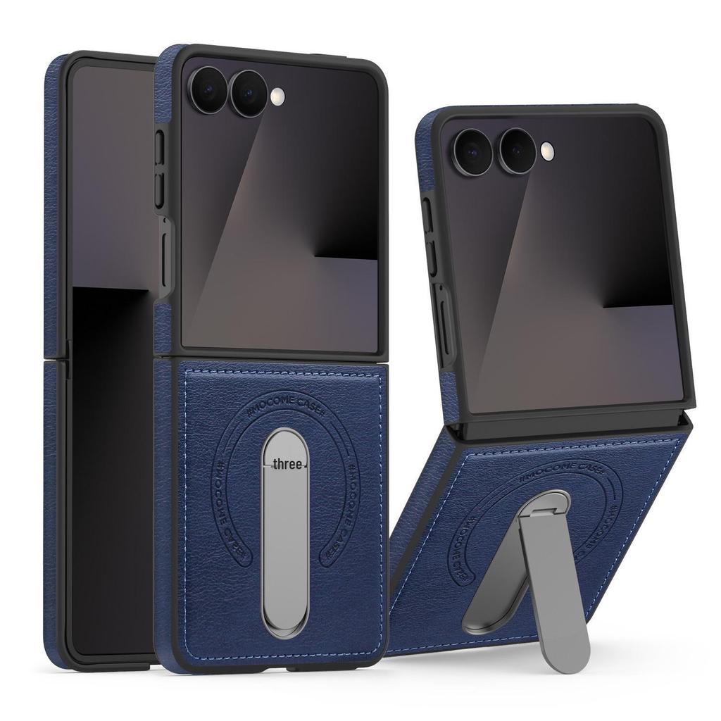 Samsung Z Flip 7/6/5/4/3 Kožené Magnetické 360° Otočné Stojánkové Pouzdro