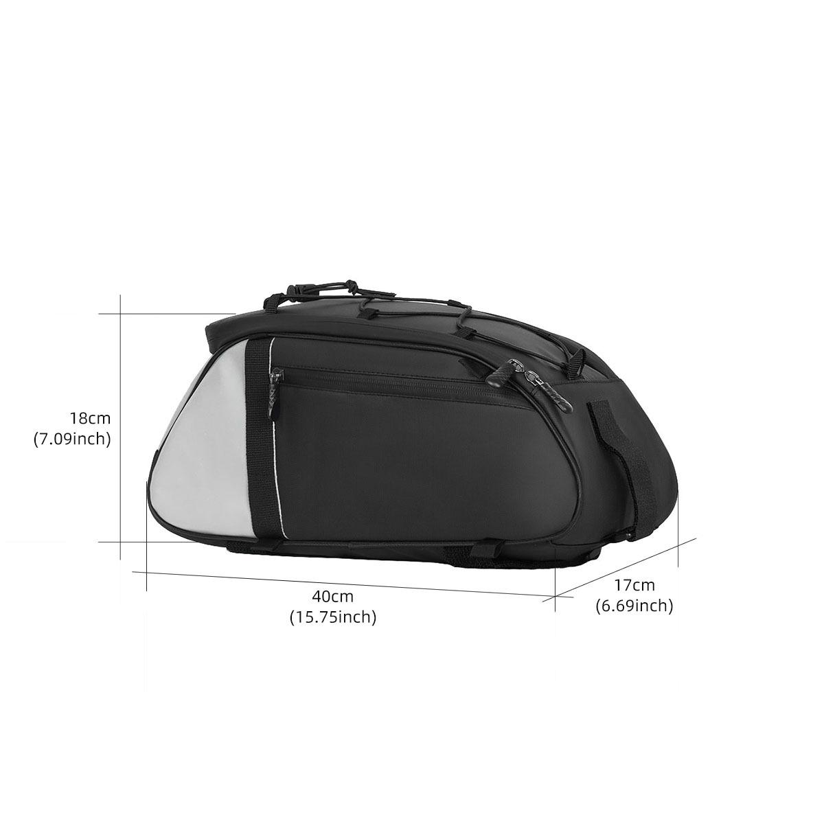

Mountain bike large capacity riding bag waterproof rear shelf bag rear seat tail bag frame camel bag 40*17*18 сірий колір