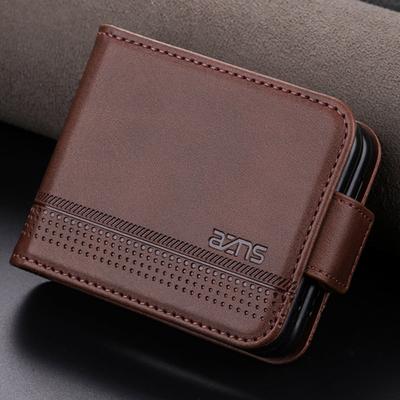 Husă Flip pentru Samsung Galaxy Z Flip6, portofel din piele de lux, suport pentru carduri, pentru Galaxy Z Flip 5 4 3, husă Z Flip 6 5G 2024