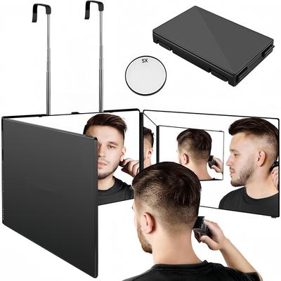 Ângulo de altura de Eastbury maquiagem visível visão ampla espelho HD visível parte traseira de ampliação 5x incluído espelho triplo, auto-corte, ajustável, 360°