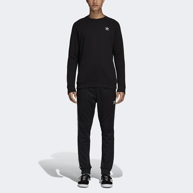 adidas Originals Crew Basic Round Neck Pullover 'Black' Men's DV1600