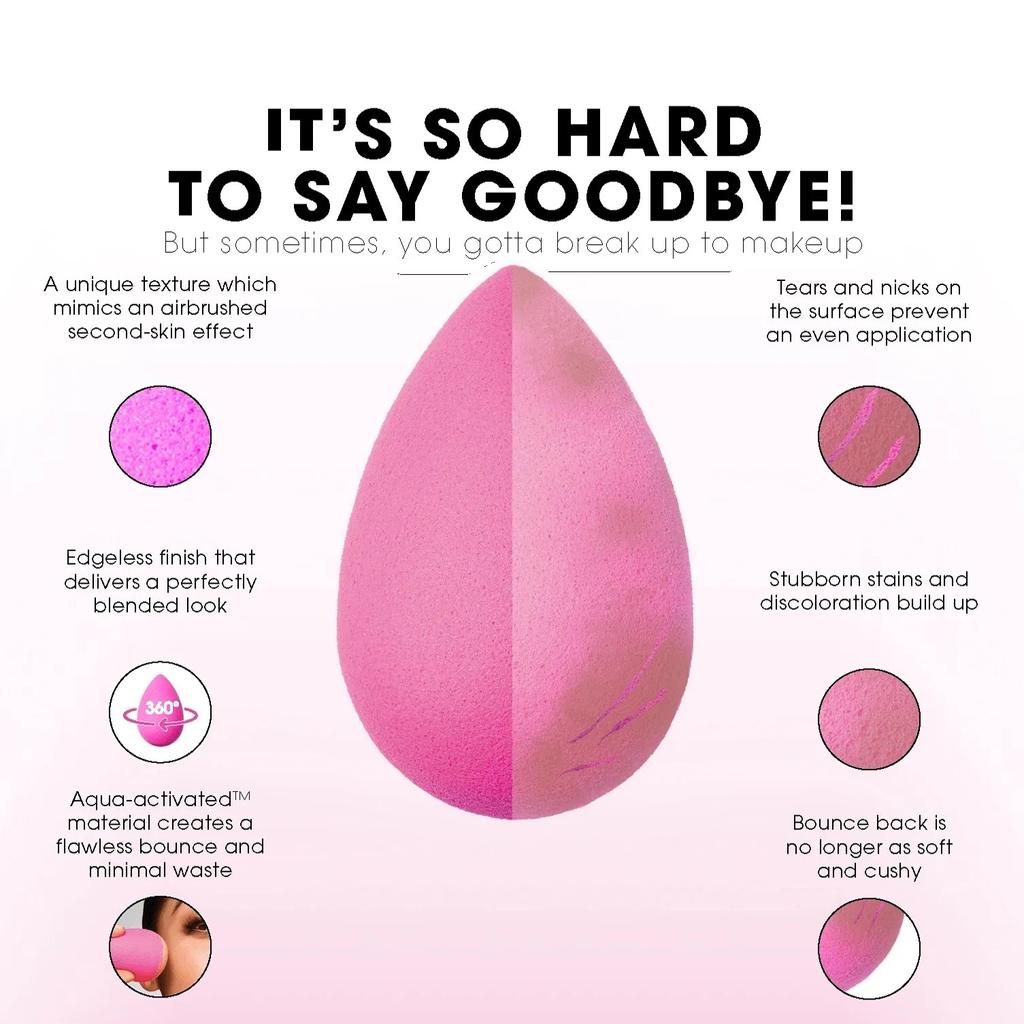 4Pieces Makeup Sponge Blenders Blending Sponge Foundation Applicator Cosmetic Sponges Makeup Tools