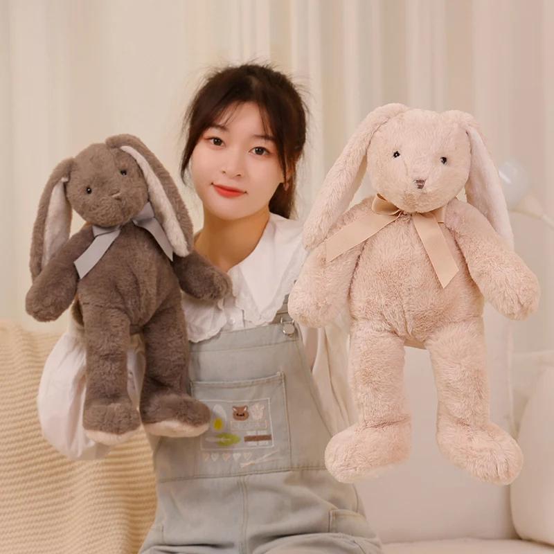 Easter Rabbit Plush Toys Soft Bunny Stuffed Animal Rabbit with Long Ear for Children Accompany Doll Birthday Gift Photo Props