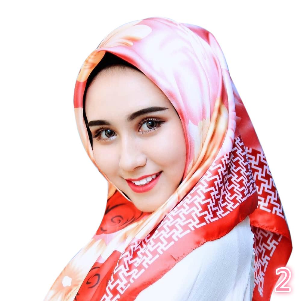 Buy New Printed Silk Scarf Large Scarf Malaysian Muslim Headscarf at