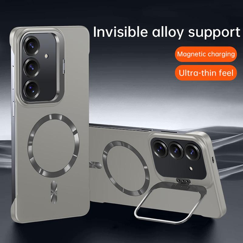 Für Samsung S25 S25+S25E S25Ultra Magnetische kabellose Ladehülle Handyhülle Halter rahmenlos Handyhülle Stoßfester Bumper Funda