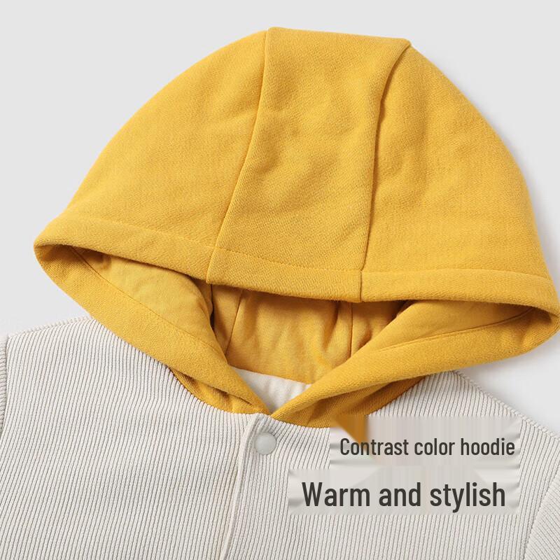 YEEHOO Infant Boys' Quilted Corduroy Hooded Jacket