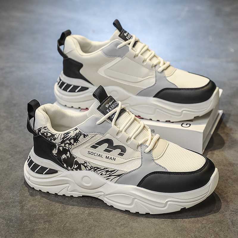 Autumn new casual sports thick-soled wear-resistant breathable dad shoes