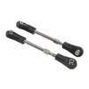 2pcs RC Servo Pull Rod RC Servo Connecting Rod for ZD Racing 10421 110 RC Car Black Silver