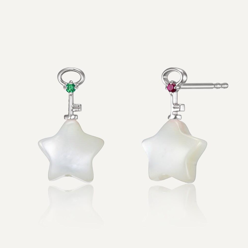 Stella White Mother-of-Pearl Earrings