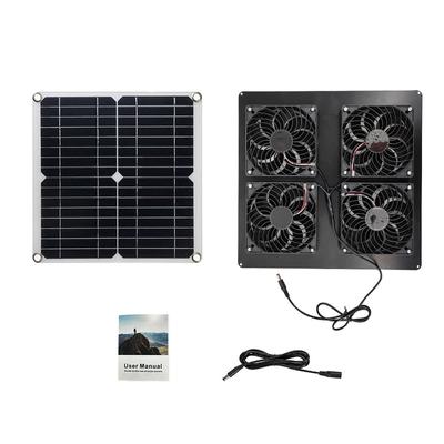 100W Solar Abluftventilator Einzeln/Doppelt/4 Stück Betriebene Ventilatoren für Hunde- Hühnerstall Solarpaneel Luftabsauger Mini Kühlventilator
