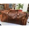 25" Women's Leather Travel Luggage Duffel Shoulder Gym Weekend Traveling Bag
