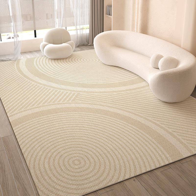 Cream-Style Luxury Carpet for Living Room: Elegant, Durable, and Easy-to-Clean Floor Mat.