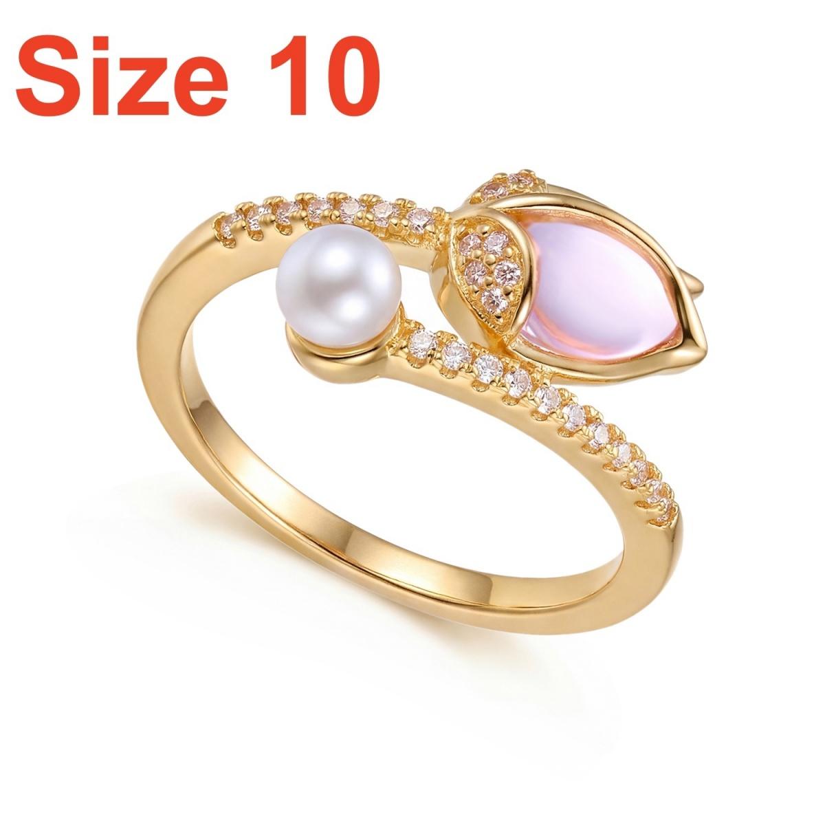 

Delicate Inlaid Cubic Zircon Pink Opal Imitation Pearl Tulip Flower Finger Rings Romantic Elegant Floral Ring Aesthetics Jewelry