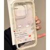 Suitable for iphone11 mobile phone case ins contrasting color two-in-one 11plus transparent Korean love bow 11