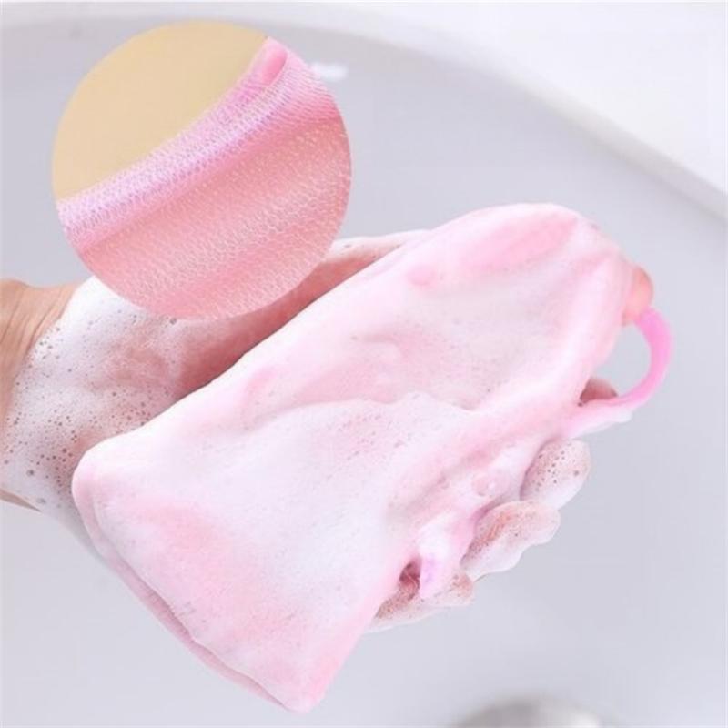 White PE Fiber Bath Mitts Soaps Wear Rope Nets 1Set of 10 PCS Foaming Catalyze Washing Soap Foam Fragrance Deodorant Healthy Auxiliary Generation Foam